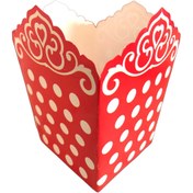 تصویر ظرف پاپ کورن مسترتم طرح خالدار بسته بندی 10 عددی 