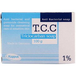 تصویر صابون آنتی باکتریال کاپوس، مدل تی سی سی (T.C.C)، 100 گرمی آلمان اصل Kappus TCC soap 100g