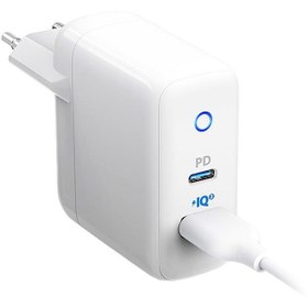 تصویر شارژر 2 پورت 35 وات انکر مدل PowerPort PD+ 2 Port USB-C & USB-A A2636 