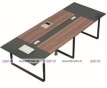 تصویر میز کنفرانس پایه فلزی مدل KF3 سایز 90*270 از برند رایان صنعت - بازار فوری Metal base conference table- model KF3- size 90*270- from Rayan Sanat bra​nd