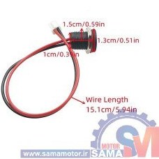 تصویر کانکتور مادگی Type-c پنلی 2 پین سیم دار پیچی ضد آب 