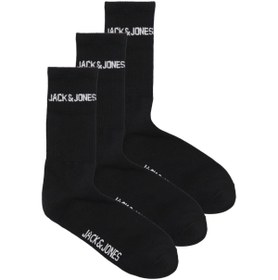 تصویر خرید اینترنتی جوراب رسمی و روزمره مردانه سیاه برند jack jones TYC12DA35A591DB000 JACMELVIN TENNIS SOCK 3 PACK NOOS