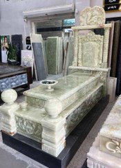 تصویر سنگ قبر مرمر سبز طرح سلطنتی کد ۶۹ 