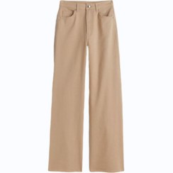 تصویر شلوار جین کرم واید لگ زنانه اچ اند ام-H&M مدل 0027 