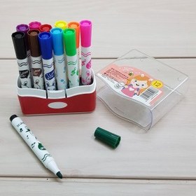 تصویر ماژیک 12 رنگ طلقی 17540 