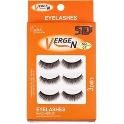 تصویر مژه مصنوعی پنج بعدی 3عددی E117-07 ورژن Vergen E117-07 5D Eyelash 3pcs