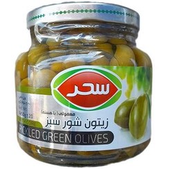 تصویر زیتون شور شیشه اختصاصی 1450 گرمی سحر 