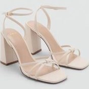 تصویر صندل چند رنگ زنانه کفش SANDALLU با باند جمع شده است MANGO 