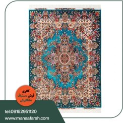 تصویر فرش تبریز دستبافت ۹ متری چله حاشیه گل ابریشم طرح خطیبی 