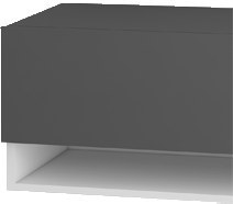 تصویر شلف دیواری تلویزیون ام دی اف طوسی سفید مدل W.B007 ا White gray MDF TV wall shelf, model W.B007 White gray MDF TV wall shelf, model W.B007