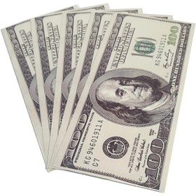 تصویر پاکت پول طرح دلار بسته 5 عددی 