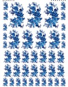 تصویر ترانسفر مدل گل آبی کد 356 