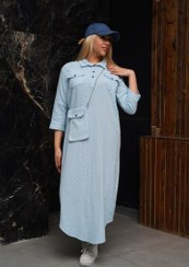 تصویر کفتان زنانه کنفی همراه کیف 