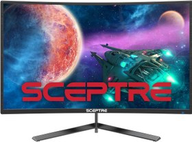 تصویر Scepter 24 &quot;G Monitor 144Hz Gaming LED Monitor Edge-L ... Sceptre 24-Inch Curved 165Hz Gaming LED Monitor Edge-Less AMD FreeSync DisplayPort HDMI, Black (C248B-144RN)