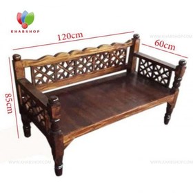تصویر تخت سنتی چوبی 60*120 کد 246 