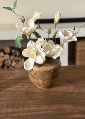 تصویر گلدان کوزه ای - پتینه قهوه ای 