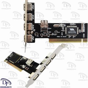 تصویر کارت PCI به USB2.0 چهار پورت رویال (Royal) مدل RP-201 