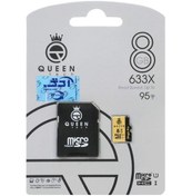 تصویر کارت حافظه microSDXC کوئین تک مدل 633X کلاس 10 استاندارد U1 سرعت 95MB/s به همراه آداپتور ظرفیت 8 گیگابایت Queen tech 633X U1 Class 10 95MB/s with Adapter Memory Card - 8GB
