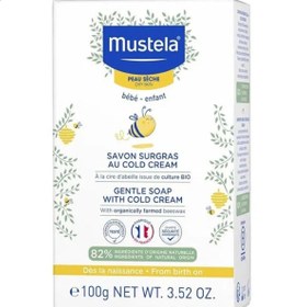 تصویر صابون کرمی کودک موستلا با کلد کرم Mustela Gentle Soap with Cold Cream مناسب پوست خشک 