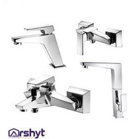 تصویر ست شیرآلات البرز روز مدل کروز رنگ طلایی و کروم 