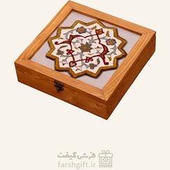 تصویر جعبه فرش چوبی حوض نقاشی (25*25) 