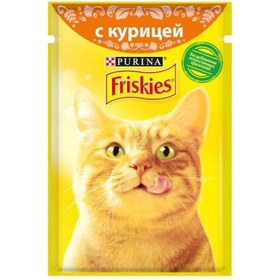 تصویر پوچ گربه با طعم مرغ فریسکیز 85 گرمی Friskies with Chicken In gravy 85gr