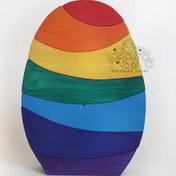 تصویر تخم مرغ تعادلی رنگین کمانی 