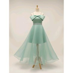 تصویر لباس مجلسی دخترانه مدل نسترن سایز ۳۶ تا ۴۴ رنگ قرمز و پاستیلی 