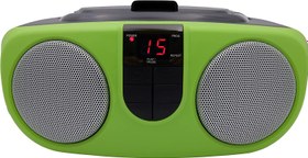 تصویر دستگاه پخش سی دی قابل حمل Sylvania SRCD243 با رادیو AM / FM ، Boombox (سبز) 