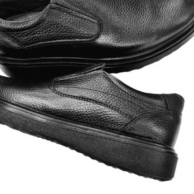 تصویر کفش چرم طبی راحتی کد ۸۵۱۱ - مشکی / ۴ leather-8511