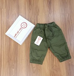 تصویر شلوارک کتان پسرانه سبز یشمی 