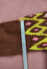 تصویر بافت موهر قهوه ای طرحدار 0126 