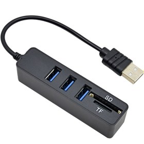 تصویر هاب + رم ریدر Combo 2 in 1 USB Combo 2 in 1 USB Hub + Ram reader