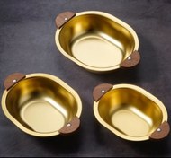 تصویر تابه استیل دسته چوبی - ۱۹*۱۳ 