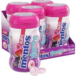 تصویر آدامس رژیمی بدون قند منتوس اصل ویتنام با طعم توت فرنگی Mentos pure fresh strawberry