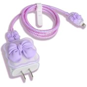 تصویر محافظ کابل آداپتور ۲۰ وات طرح قلب و پاپیون 