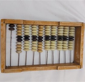 تصویر چرتکه چوبی قدیمی 