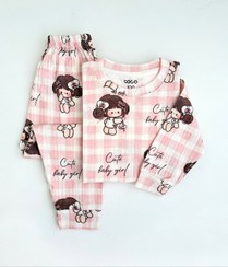 تصویر ست دختر صورتی نرم لطیف سبک - سایز۵ 