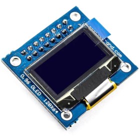 تصویر ماژول نمایشگر OLED تک رنگ 0.96 اینچ دارای ارتباط SPI / I2C 