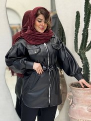 تصویر مانتو چرم مانلی کد te5223 