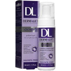 تصویر فوم شستشوی صورت پوست آسیب دیده درمالیفت Dermalift Cicalift Cleansing Syndet Foam - Damaged & Irritated Skin