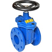 تصویر کشویی 4 اینچ PN10 زبانه فلزی وگ بی همتا GATE VALVE 4" PN10 GGG40