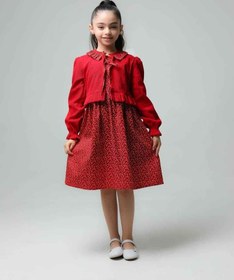 تصویر کت و سارافون دخترانه یلدا سایز ۷ تا ۱۳ سال 