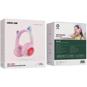 تصویر هدفون بی سیم کودکان گرین لاین مدل GK-400 - تماس بگیرید 400 Green GK-400 Kids Wireless Headphone