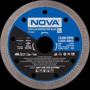 تصویر صفحه برش الماسه پرسلان بر توربو 115 میلیمتری نووا 