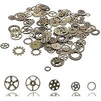 تصویر BIHRTC 100 Gram Steampunk Gear Charms for Crafting Bracelets ساخت جواهرات BIHRTC 100 Gram Steampunk Gear Charms for Crafting Bracelets Jewelry Making