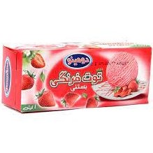 تصویر بستنی توت فرنگی دومینو 1 لیتر 