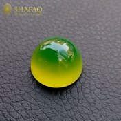 تصویر عقیق سبز فسفری پاستلی 18 میل | بهترین تراش گرد | مرجع تخصصی عقیق سبز 