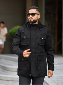 تصویر کاپشن مردانه مشکی MARTİNO LİFE | 108 اورجینال 