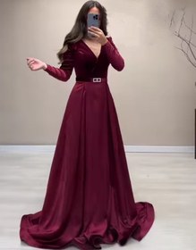 تصویر لباس مجلسی و شب ماکسی مدل آرامیس - مشکی / سایز(4)48-50 Dress and long night